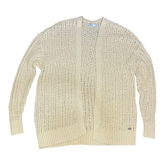 Hollister Women’s XS Tan Oversized Open-Stitch Knit Cardigan Sweater - Picture 8 of 10